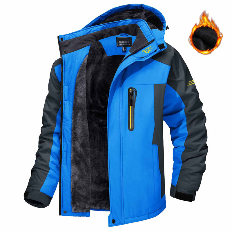 Gevoerde parka met capuchon, wind- en waterafstotend tot 7XL