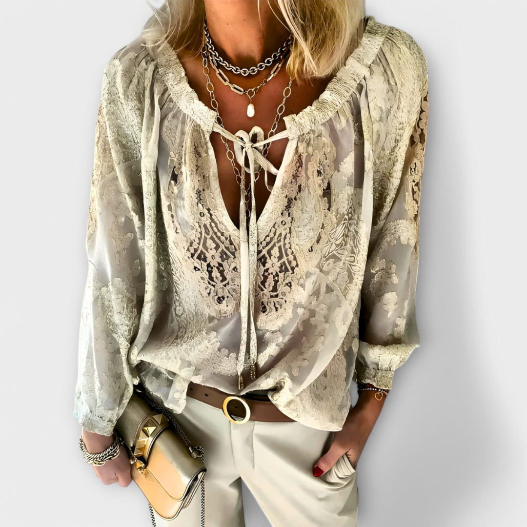Fleur | Romantische Blouse met Strik