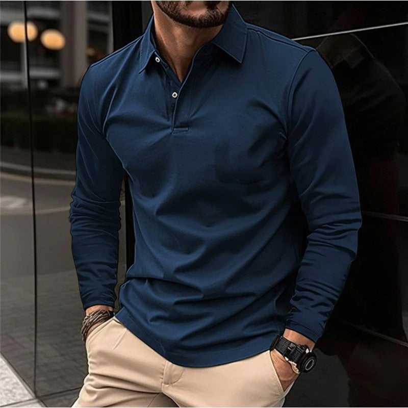 Dalton | Verfijnde Lange Mouwen Polo Shirt