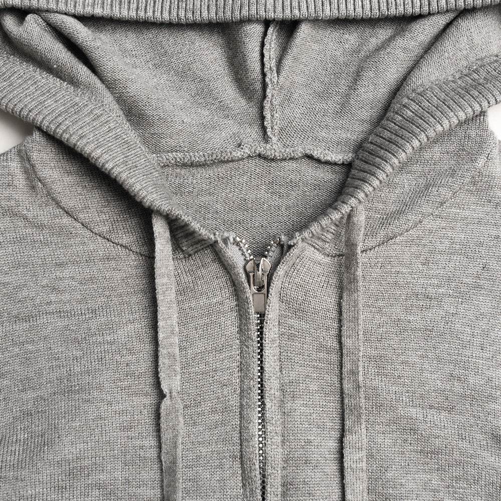 Gebreid setje met hoodie en flared broek