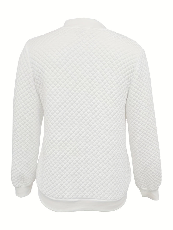 Carolyn | Gequiltte Textuur Baseball Jacket