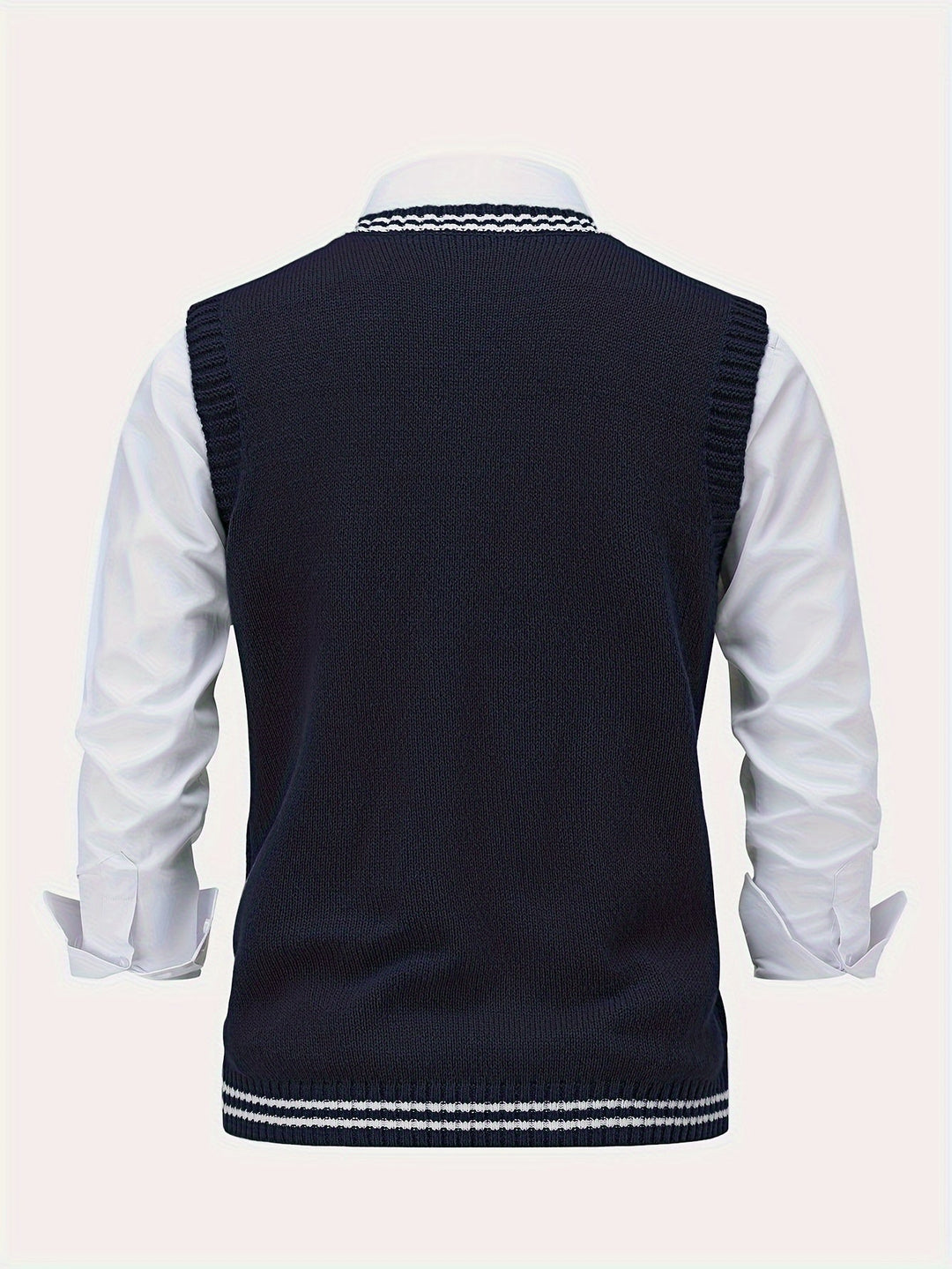 Gideon | Kabelgebreide V-Hals Sweater Vest