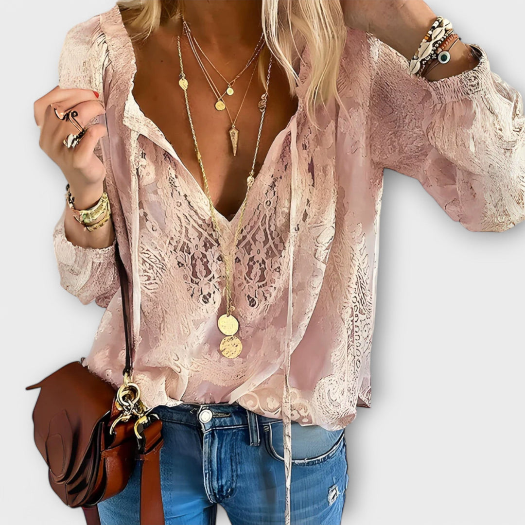 Fleur | Romantische Blouse met Strik