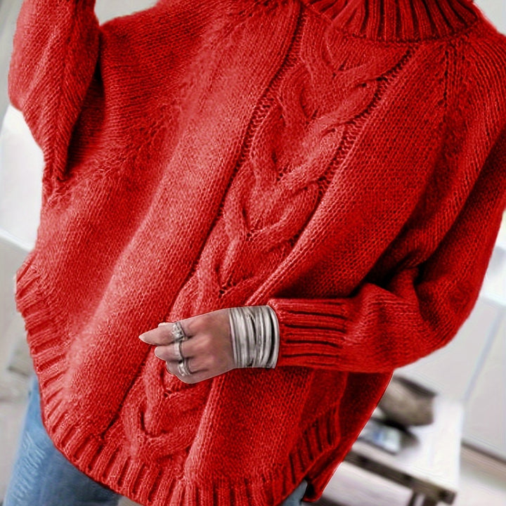 Gwendolyn | Kabelgebreide Hoge-Neck Trui