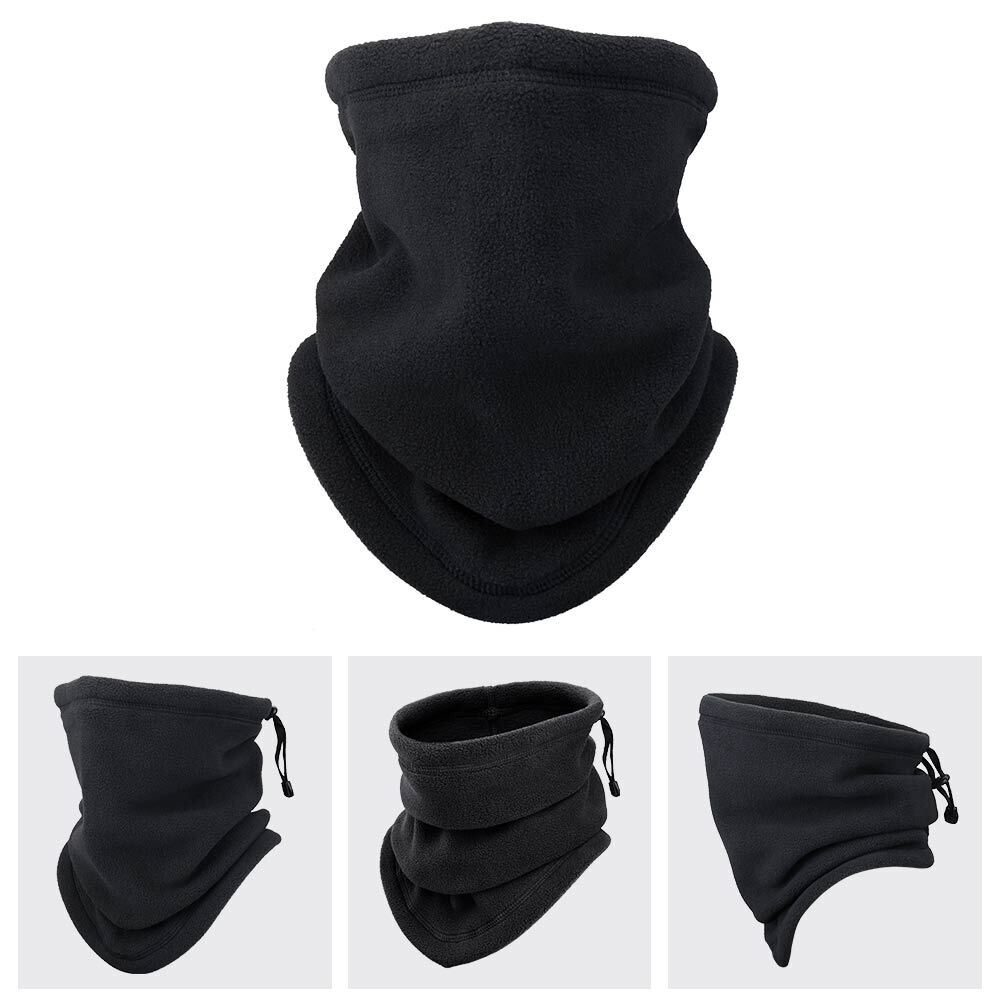 Winddichte fleece nekwarmer met halve gezichtsbescherming