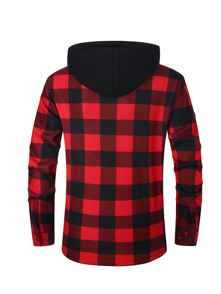 Desmond | Geruite Hooded Shirt Jacket