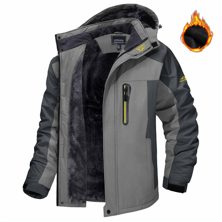 Gevoerde parka met capuchon, wind- en waterafstotend tot 7XL