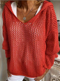 Delaney | Relaxed Open-Knit Hooded Sweater