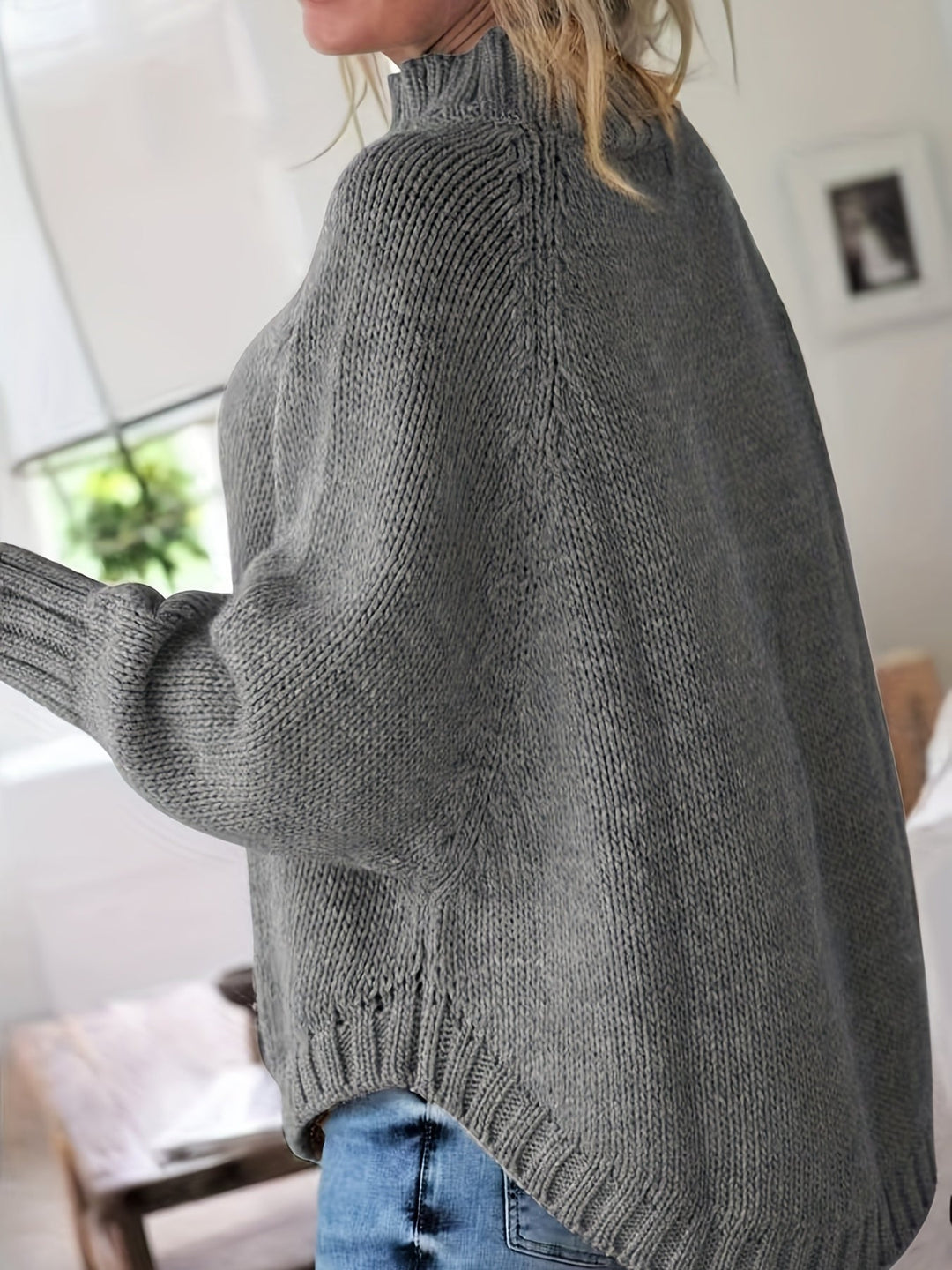 Gwendolyn | Kabelgebreide Hoge-Neck Trui