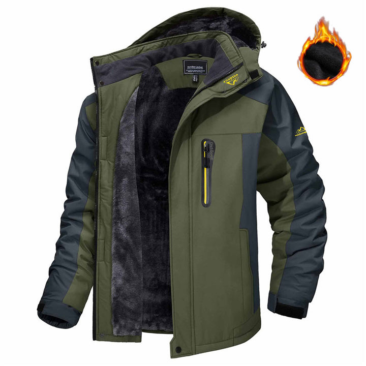 Gevoerde parka met capuchon, wind- en waterafstotend tot 7XL