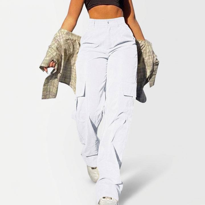 Bonnie | Hoge Taille Wijde Cargo Broek