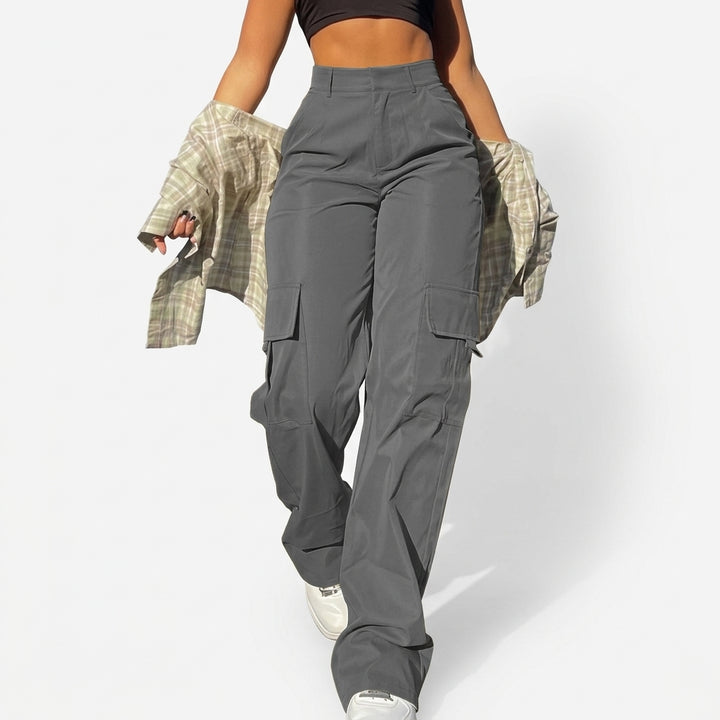 Bonnie | Hoge Taille Wijde Cargo Broek
