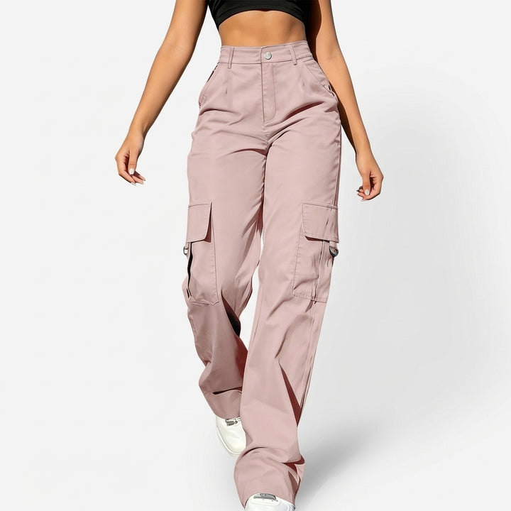Bonnie | Hoge Taille Wijde Cargo Broek
