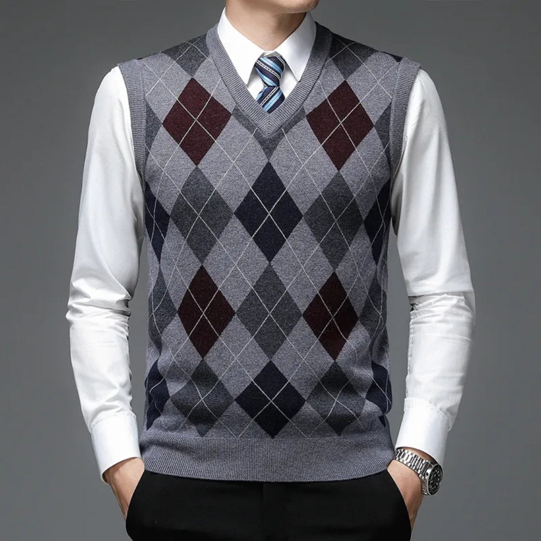 Chandler | Klassieke Argyle Trui Vest