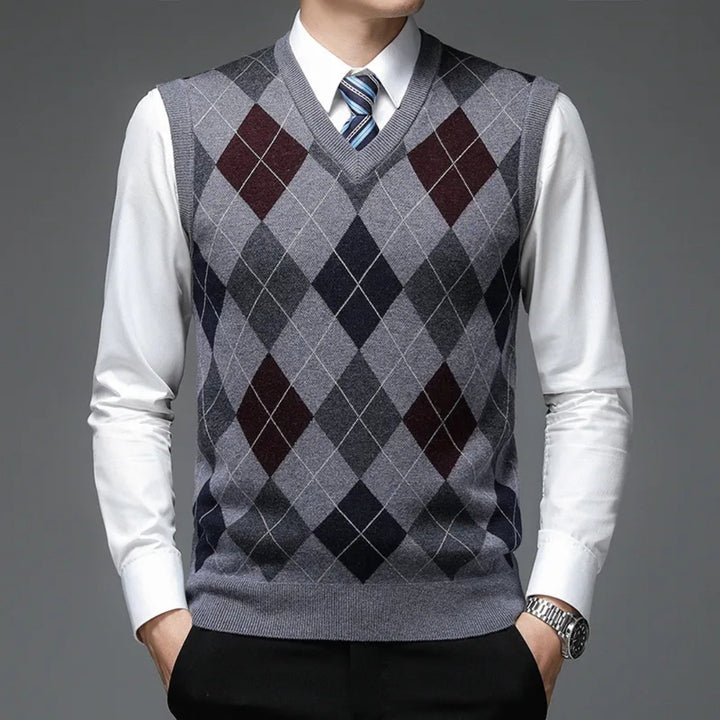Chandler | Klassieke Argyle Trui Vest