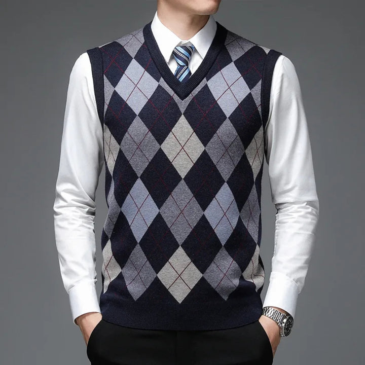 Chandler | Klassieke Argyle Trui Vest