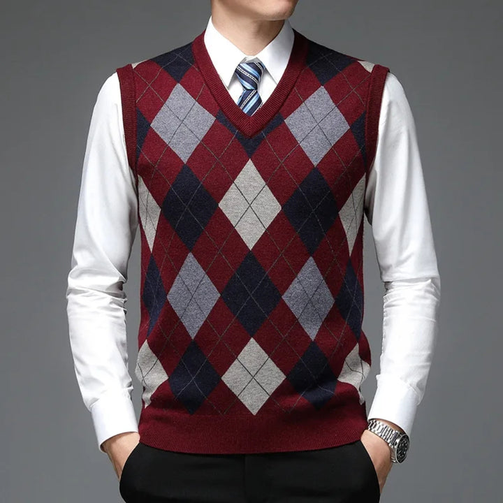 Chandler | Klassieke Argyle Trui Vest