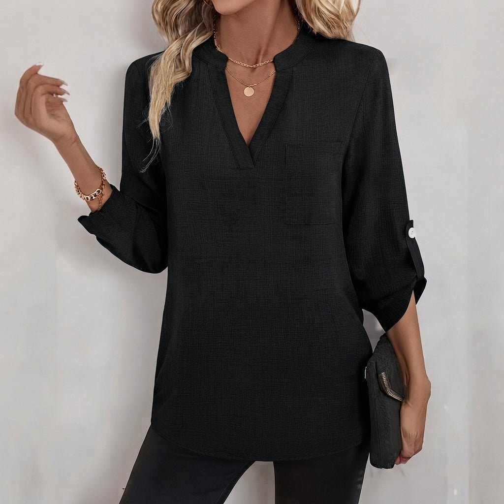 Corinne | Verfijnde V-Hals Blouse
