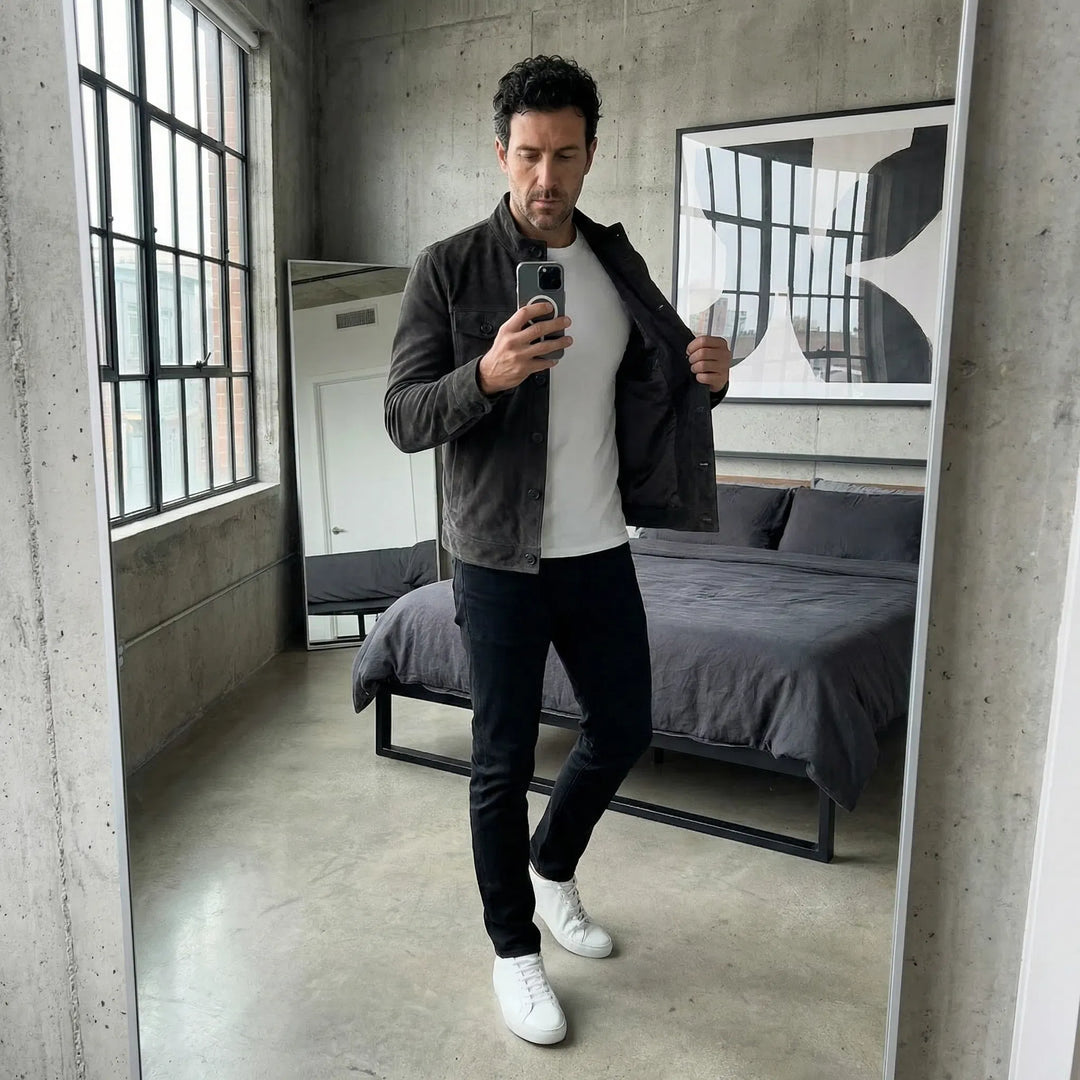 Jacob | Klassieke Suède Pocket Jacket