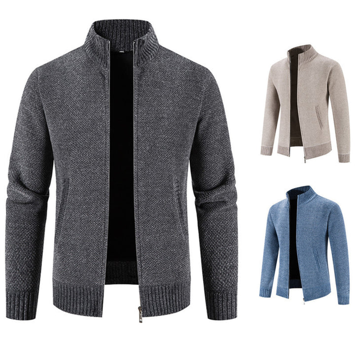 Gregory | Staande Kraag Rits Cardigan