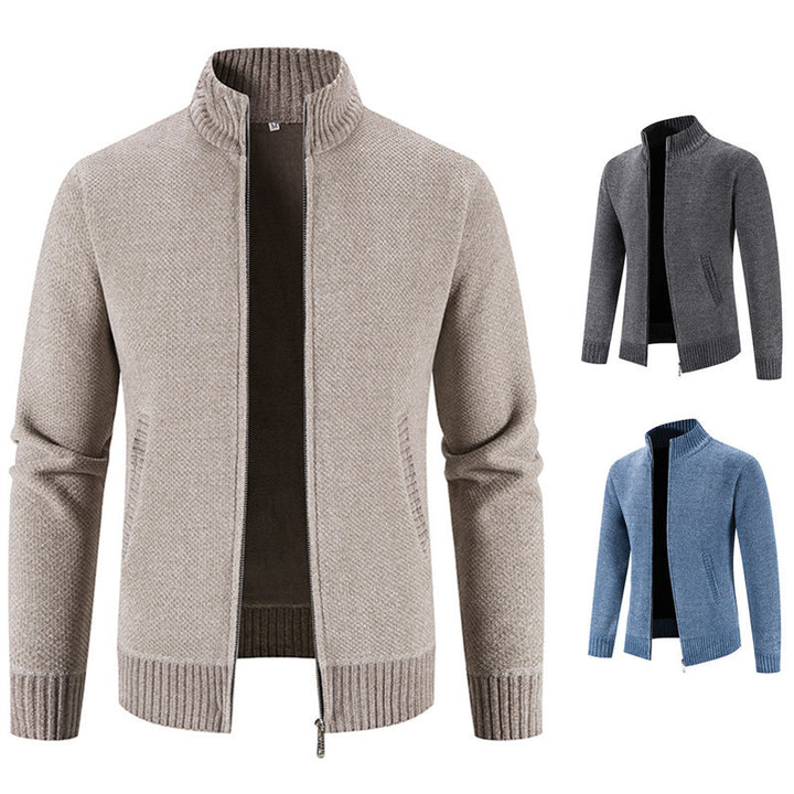 Gregory | Staande Kraag Rits Cardigan