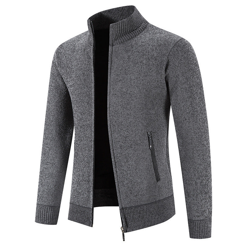 Gregory | Staande Kraag Rits Cardigan