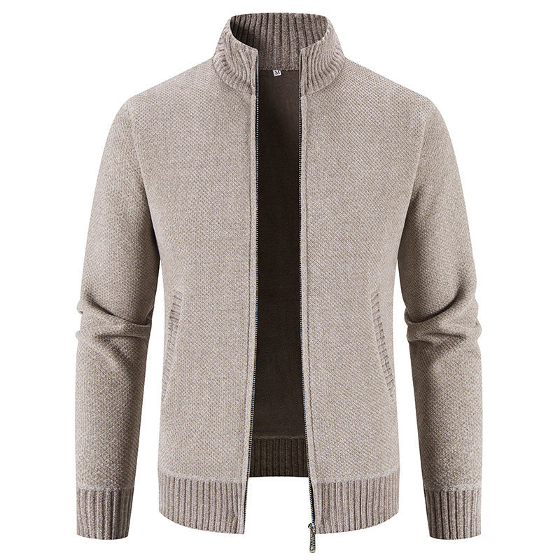 Gregory | Staande Kraag Rits Cardigan