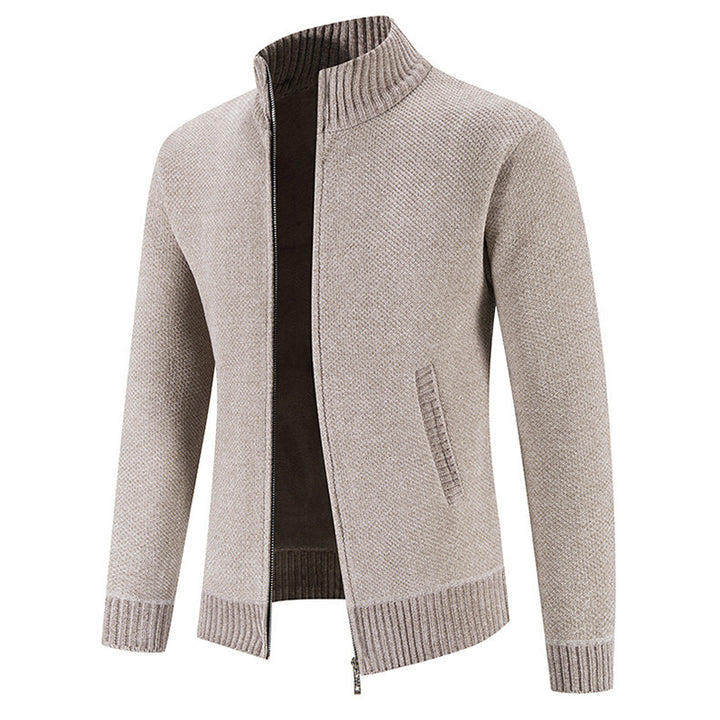 Gregory | Staande Kraag Rits Cardigan