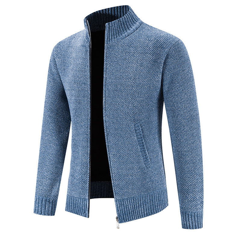 Gregory | Staande Kraag Rits Cardigan