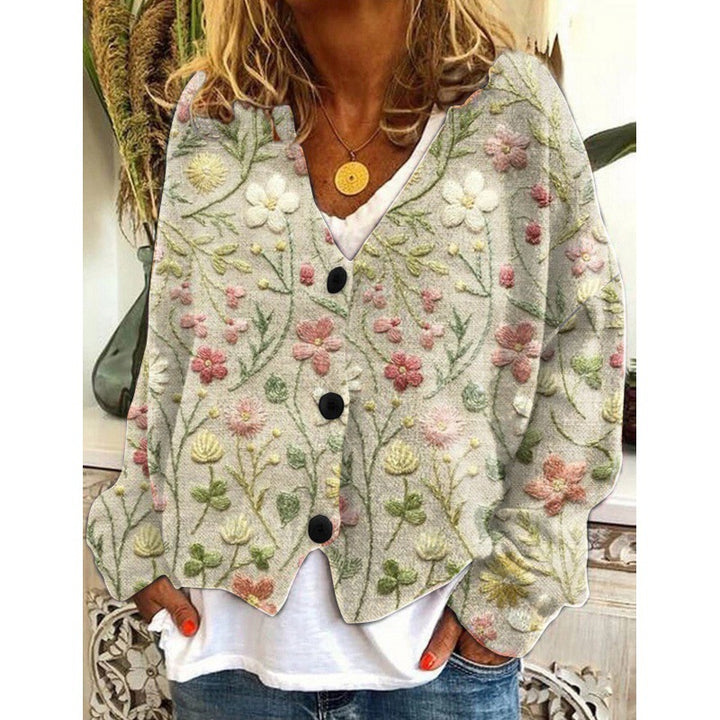 Hazel | Bloemen Open-Front Cardigan