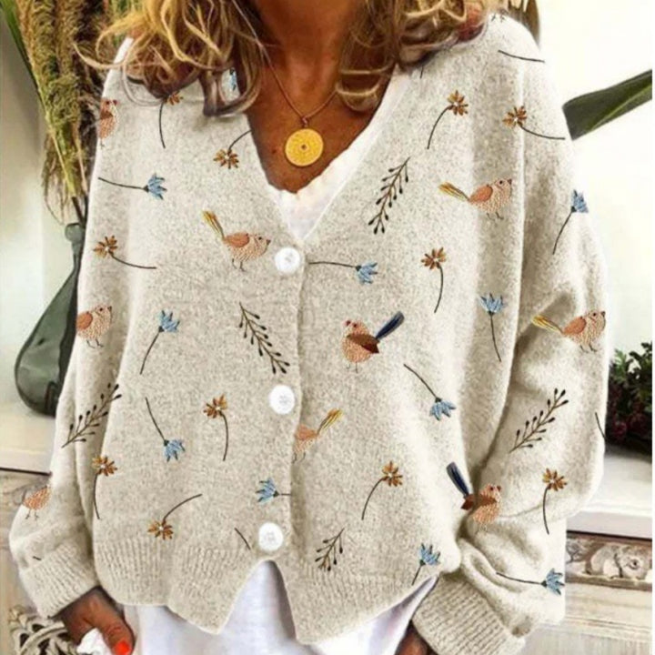 Hazel | Bloemen Open-Front Cardigan