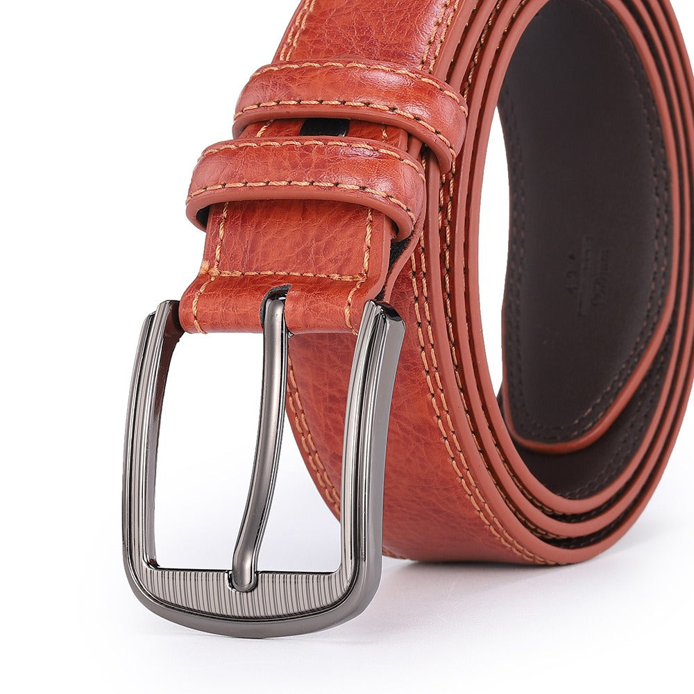 Heren Riem met Stalen Pin Gesp en Klassiek Ontwerp