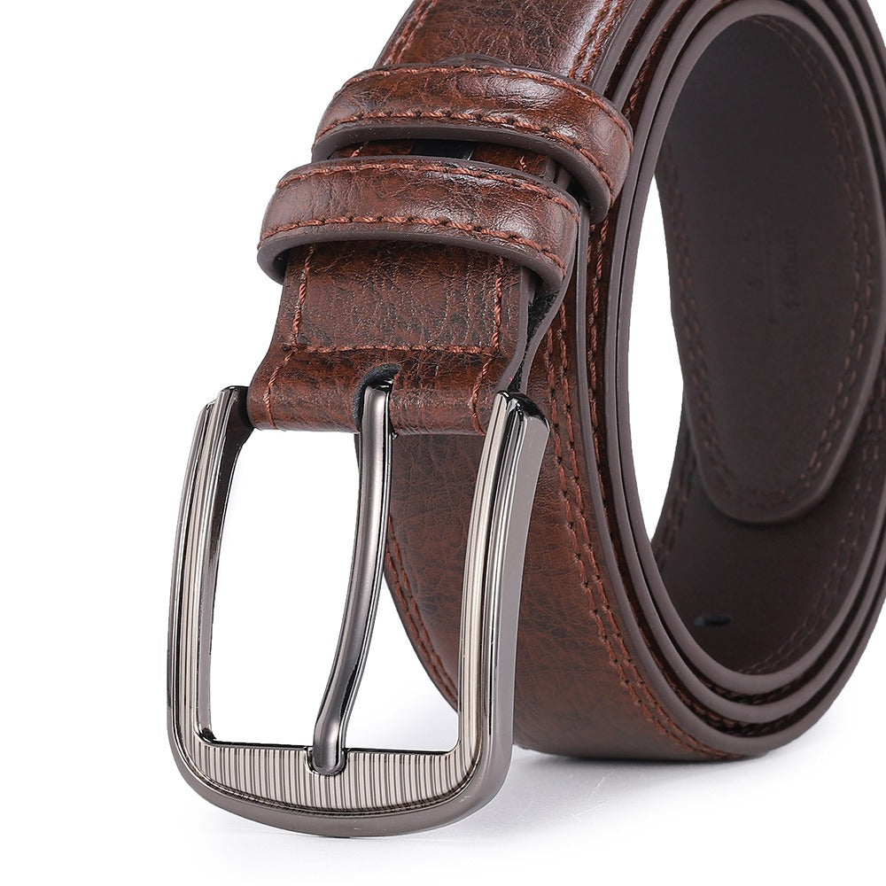Heren Riem met Stalen Pin Gesp en Klassiek Ontwerp