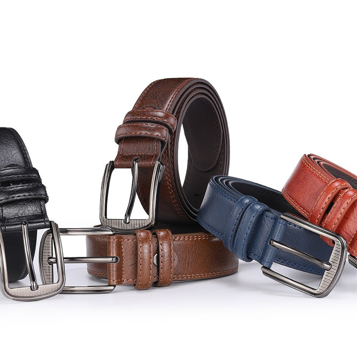 Heren Riem met Stalen Pin Gesp en Klassiek Ontwerp