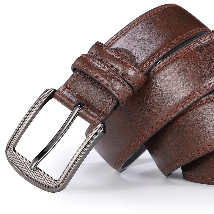 Heren Riem met Stalen Pin Gesp en Klassiek Ontwerp