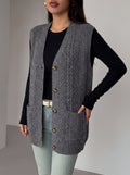 Miriam | Geknoopte V-Hals Gebreide Vest