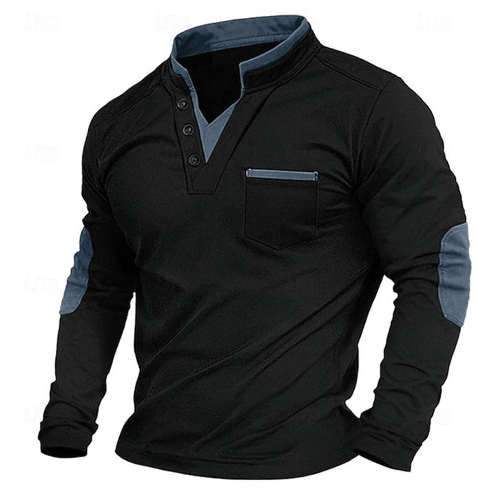Rory | Textured Colour-Block Quarter-Zip Pullover