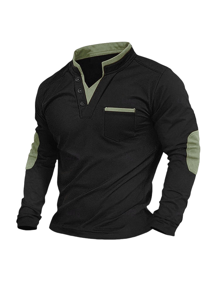 Rory | Textured Colour-Block Quarter-Zip Pullover