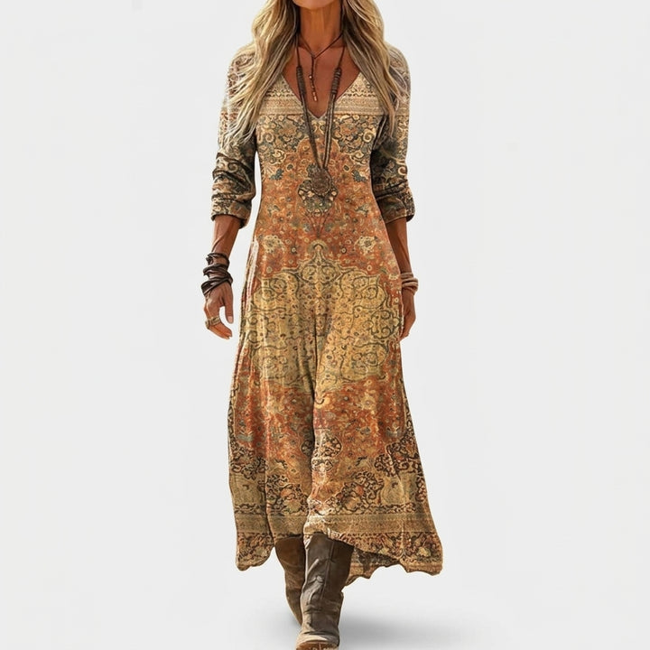 Rosie | Klassieke Lange Mouwen Vintage Jurk