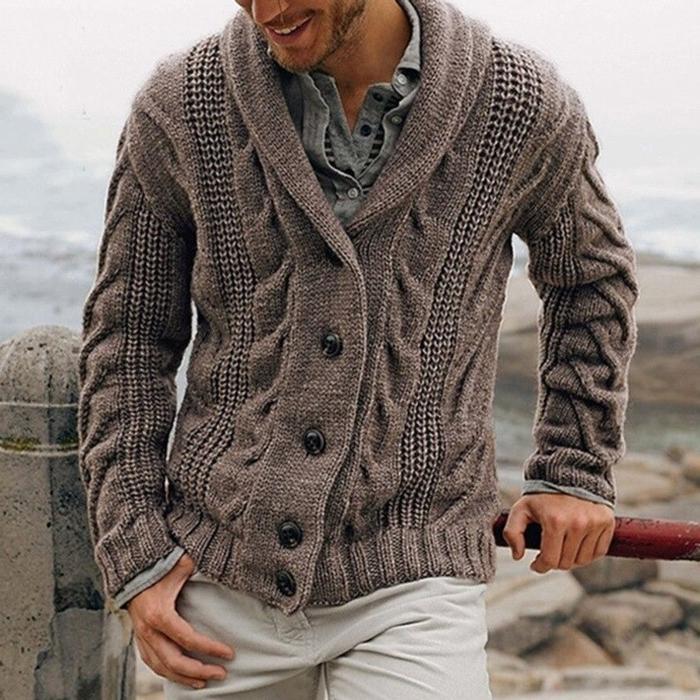 Walter | Cardigan met Sjaalkraag en Kabelpatroon