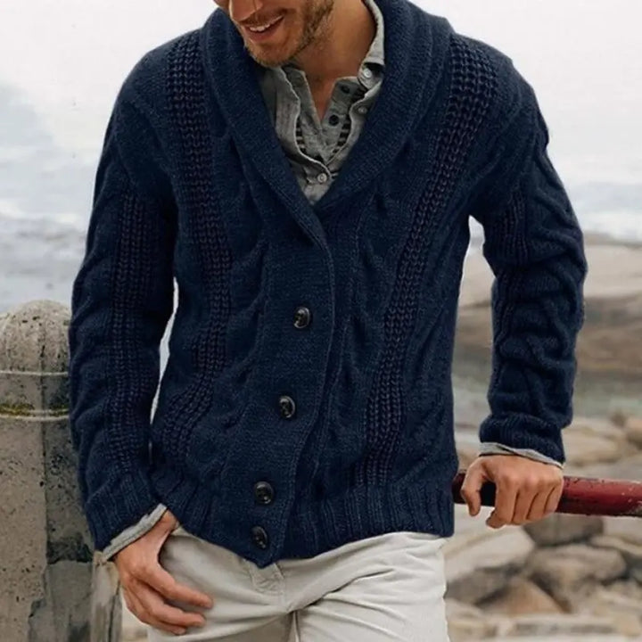 Walter | Cardigan met Sjaalkraag en Kabelpatroon