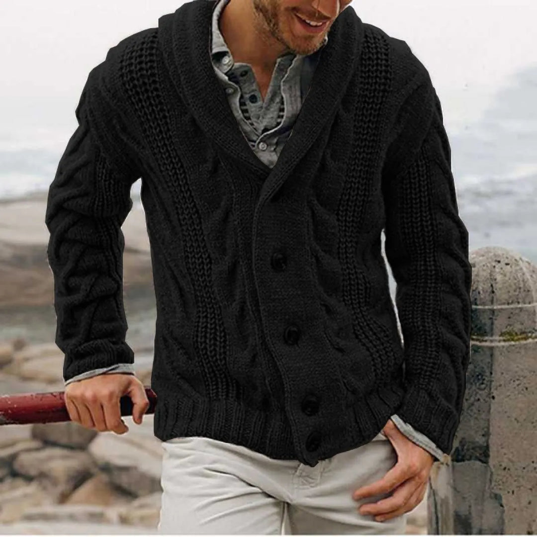 Walter | Cardigan met Sjaalkraag en Kabelpatroon