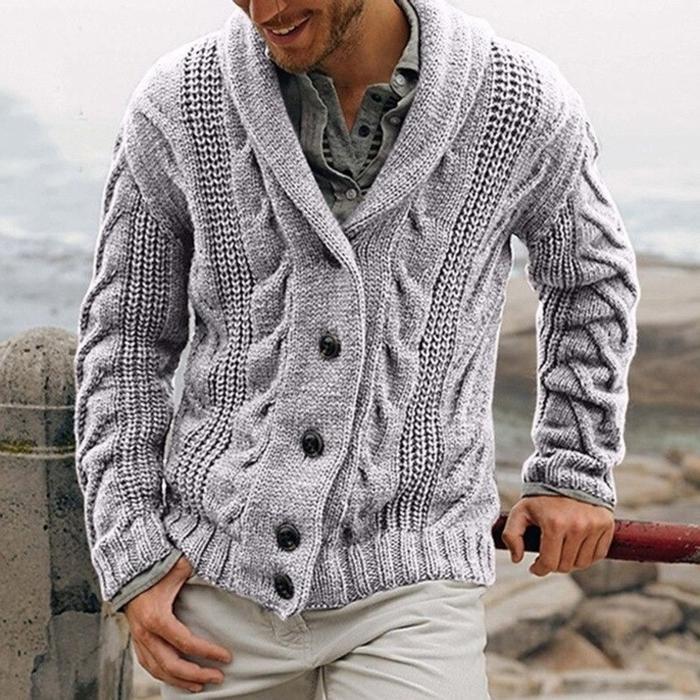 Walter | Cardigan met Sjaalkraag en Kabelpatroon
