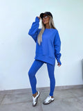 Loungeset dames met losse trui en nauwsluitende broek