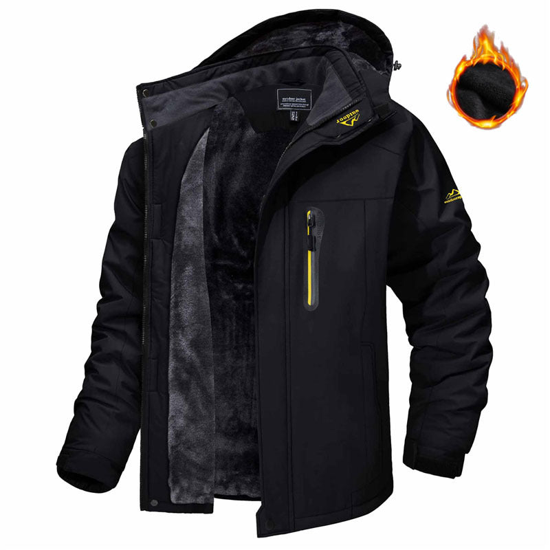 Gevoerde parka met capuchon, wind- en waterafstotend tot 7XL