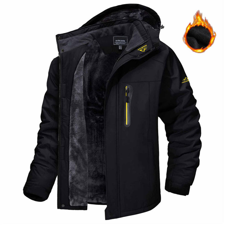Gevoerde parka met capuchon, wind- en waterafstotend tot 7XL