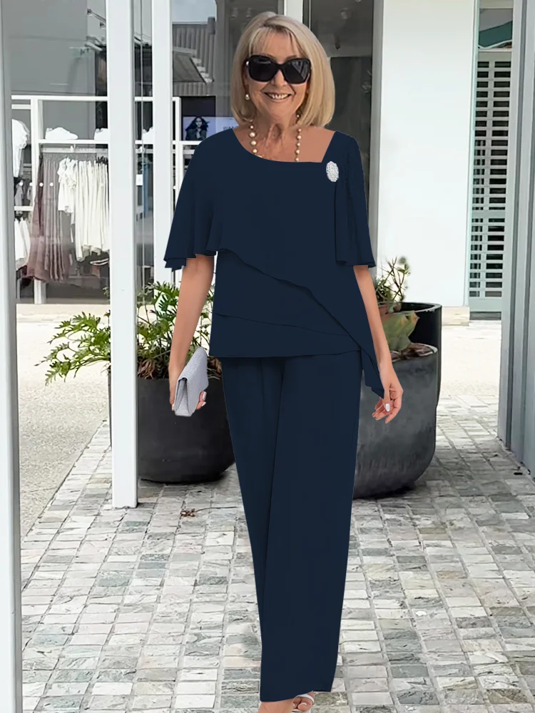 Caroline | Elegante Set met Brede Mouwen en Broek