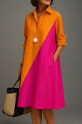 Kayla | Comfortabele Lange Mouw Midi Jurk