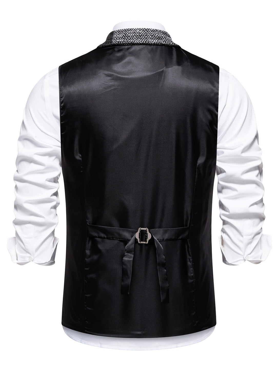 Trevor | Patchwork Vest met Visgraatpatroon