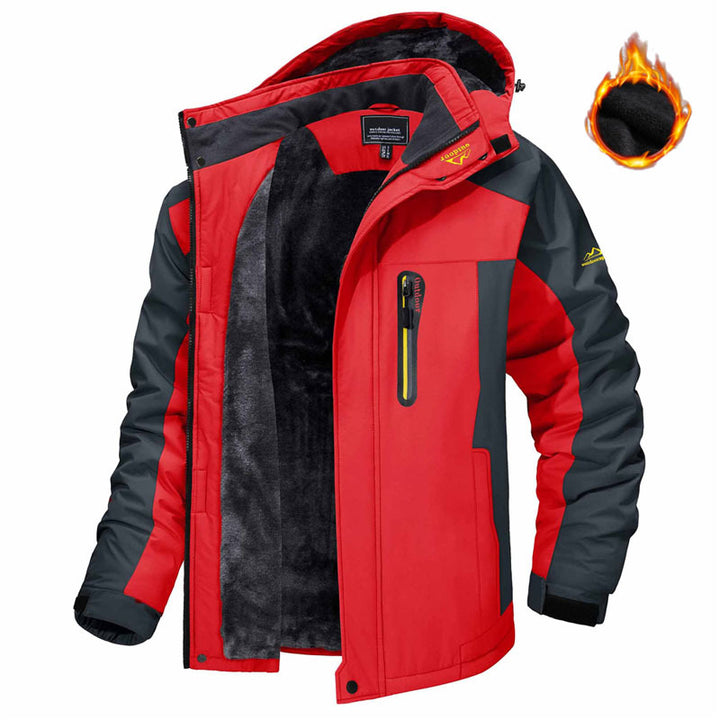 Gevoerde parka met capuchon, wind- en waterafstotend tot 7XL